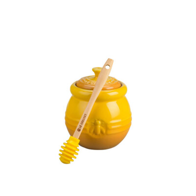 Le Creuset Honey Pot with Silicone Honey Dipper Nectar