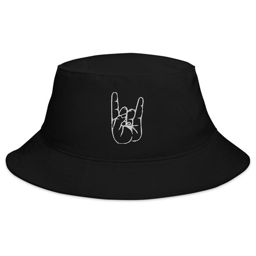 The Sign of the Horns Embroidered Bucket Hat Heavy Metal Devil Horns eBay