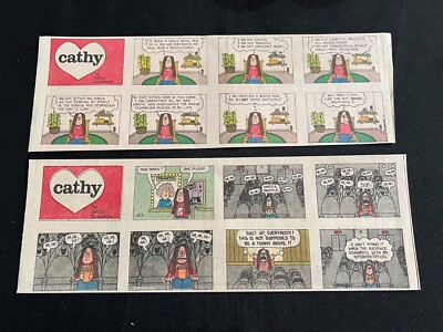 Cathy,ページ Q06 CATHY by Cathy Guisewite Lot of 40 Sunday Quarter Page Strips