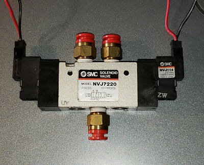 SMC NVJ7220 Solenoid Valve with 2 12VDC NVJ114 Actuators