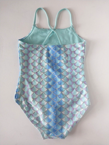 SO Girl's Size 12 Blue Hues Mermaid One Piece Swimswear Bathing Suit - Picture 2 of 5