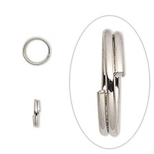 100 Silver Steel 12mm Round Split Rings with 10.4mm Inside Diameter