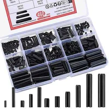10/460 Roll Pin Assortment Set, Slotted Metric Spring Pins Split Expansion Pin