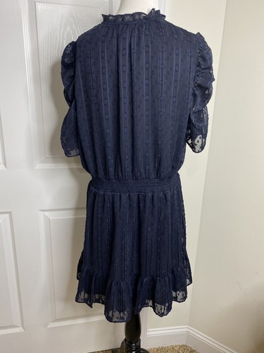 Sam And Jess Damenkleid mit gerafften Ärmeln dunkelblau gefüttert Polyester • Größe XL * Neu mit Etikett - Bild 5 von 8