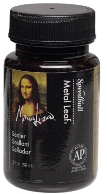 Mona Lisa Metal Leaf Clear Glossy TOP COAT Sealant for Metal Leafing 2oz Bottle