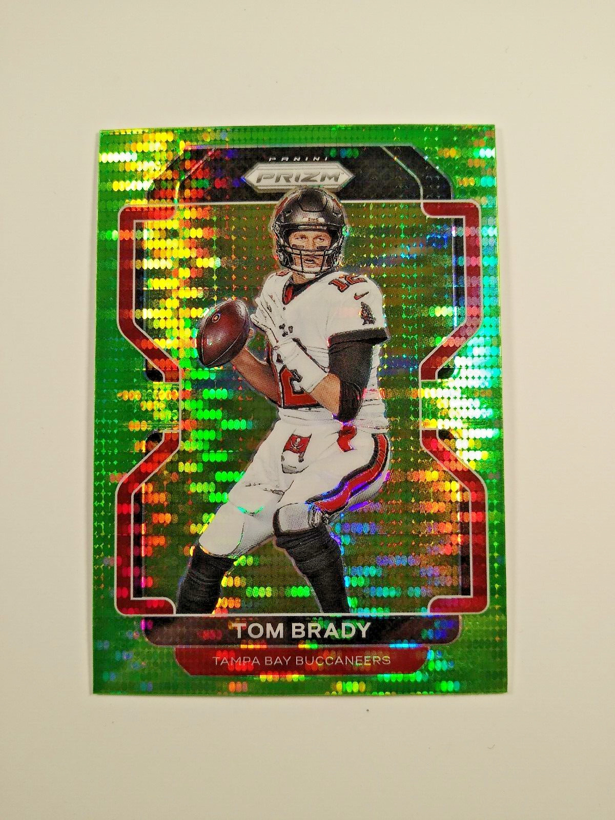 2021 Panini Prizm Neon Green Pulsar Tom Brady #294