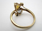 10K Yellow Gold Citrine Mystic Topaz Diamond Heart Ring Size 7 [R324] — photo 8