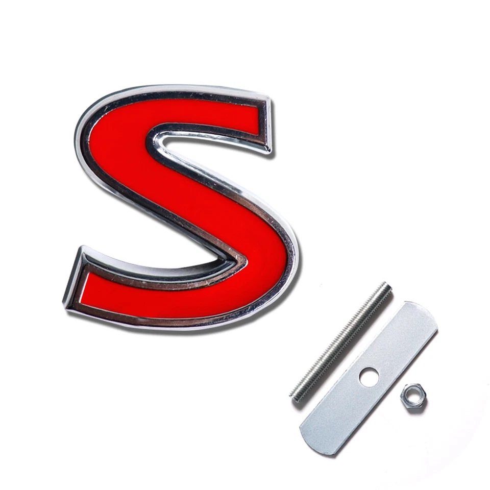 Спортивный красный S передний значок гриля автомобиля наклейка с креплением болт для Infiniti Q50 Q60 Q70 - Изображение 2 из 4