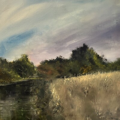 Original Landschaftsgemälde Öl auf Leinwand 40x40cm Unikat handgemalt Natur Kunst