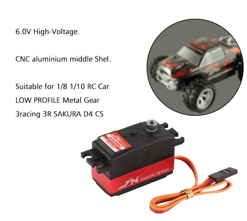 JX Servo PDI-4409MG 4.8-6.0V 9KG Metal Gear Digital Servo For 1/8 1/10 RC Car - Bild 4 von 4