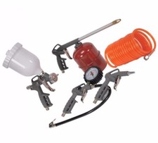 KIT strumenti aria Sealey 5 Pce inc pistola spray/soffio/paraffina, gonfiatore pneumatici e tubo SA33G