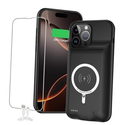 Battery Case for iPhone 16 Pro Max, 12000mAh High iPhone 16 Pro Max (6.9 inch)