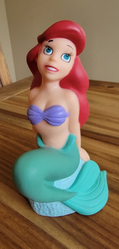 The Little Mermaid Ariel Coin Piggy Bank Plastic 6" Disney