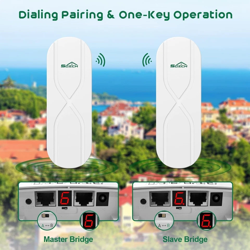 WB503X-S 5.8G Wireless Bridge, 3KM PTP/PTMP, Dual 100Mbps LAN, POE - NIB - Image 3 of 4