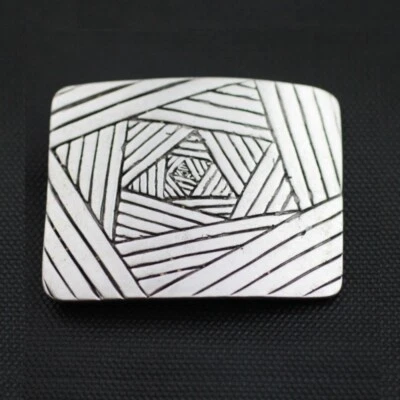 Infinity Grafik Gürtelschnalle Wechselschließe dunkel Silber für 4cm Leder - Bild 1 von 3