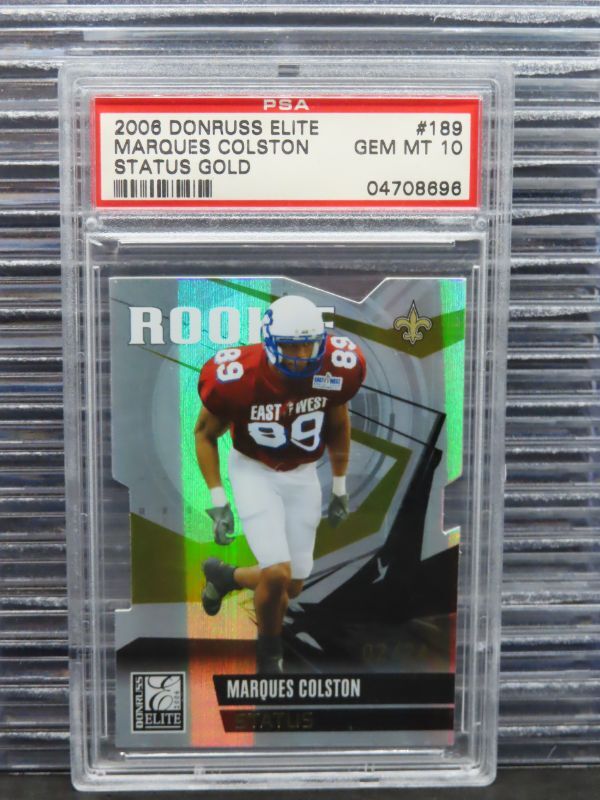 Marques Colston Donruss Elite #189 Status Gold