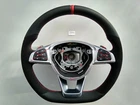 15-19 OEM MERCEDES A CLS GLE GLA GLS NEW NAPPA/ALCANTARA RED AMG/SPORT flat bot