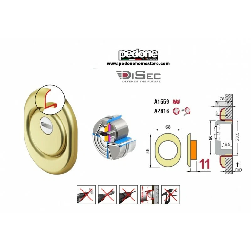 DEFENDER DISEC MONOLITO ROK SFERIK DIAMETRO 50 – MOD. BFE200-25D1