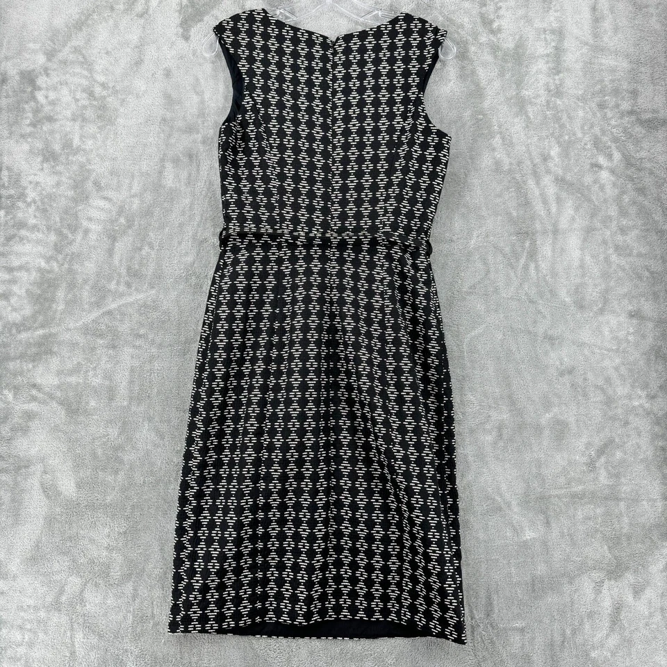 Vestido David Meister Mujer 8 Vainas Geométrico Cinturón Carrera Clásico Forrado Cremallera Foto 2 de 4