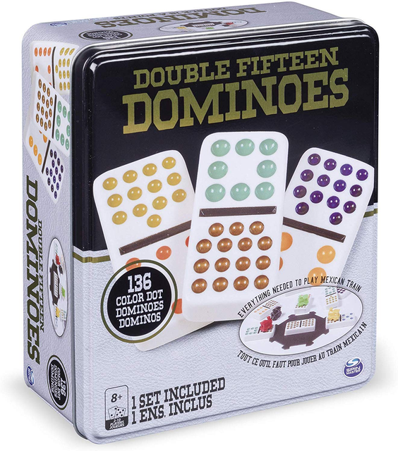 Cardinal Double 15 Color Dot Dominoes 