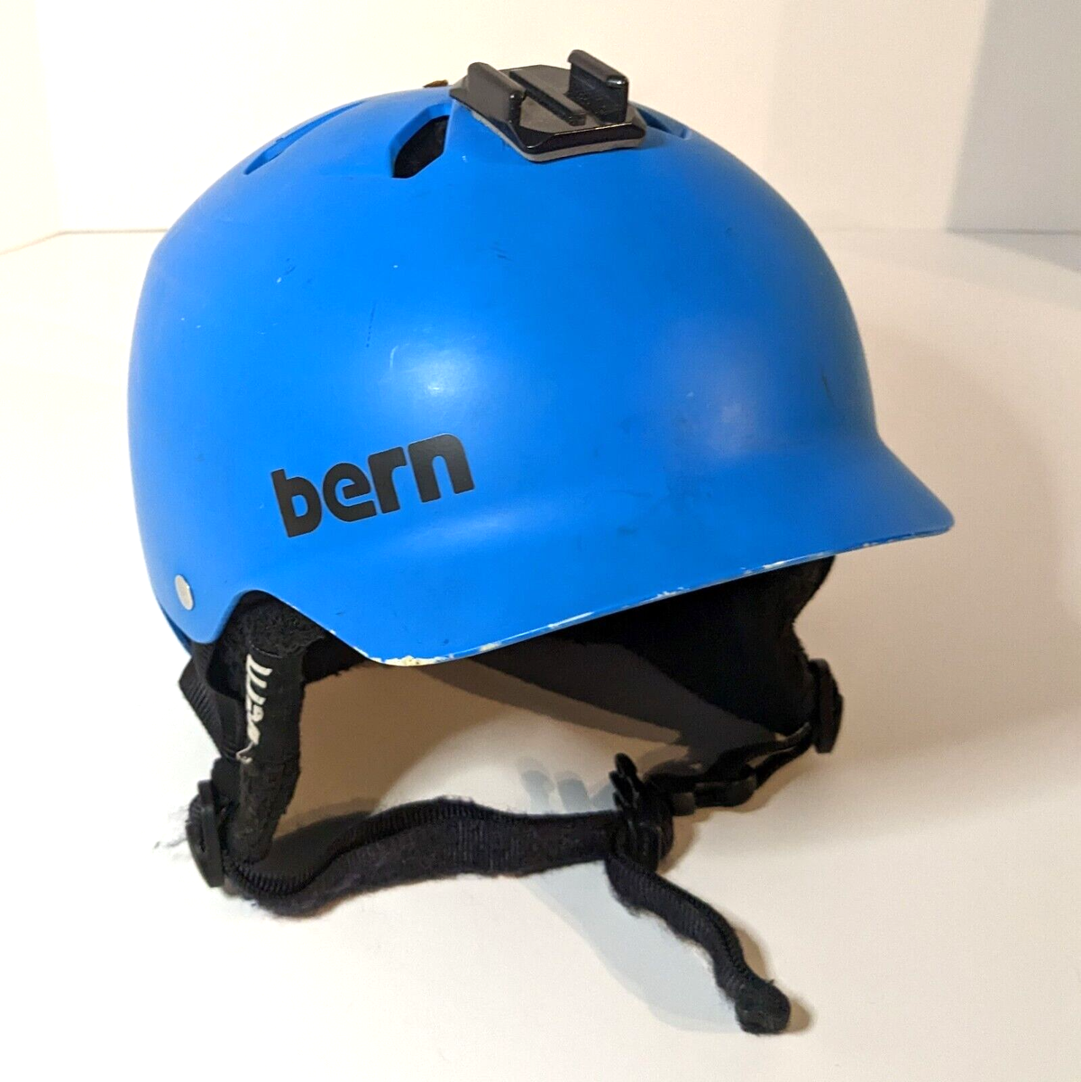 bern snowboarding helmet light blue womens medium Bern Helmet Small Snowboard, Ski, All Seasons, Blue with Mount & Visor,  Snug Fit