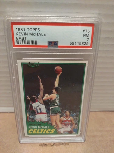 1981 TOPPS BASKETBALL EAST #75 KEVIN McHALE RC HOF "BOSTON CELTICS" PSA 7 🏀🏀
