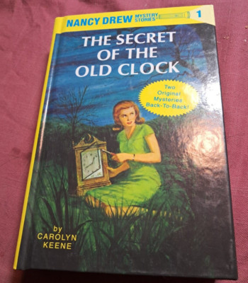 Nancy Drew mystery 1-2 The Secret of the Old Clock flashlight 1987 flip book HC