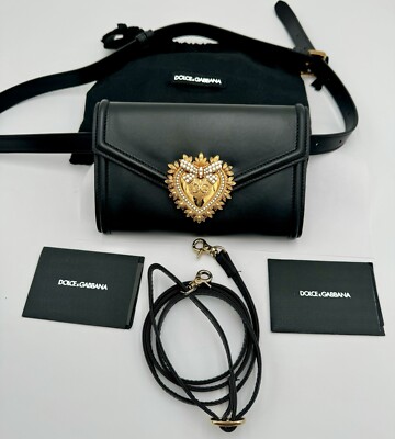 バッグ Dolce&Gabbana Devotion Belt Bag 3way DOLCE & GABBANA Metallic Agnello Vitello Devotion Belt Bag