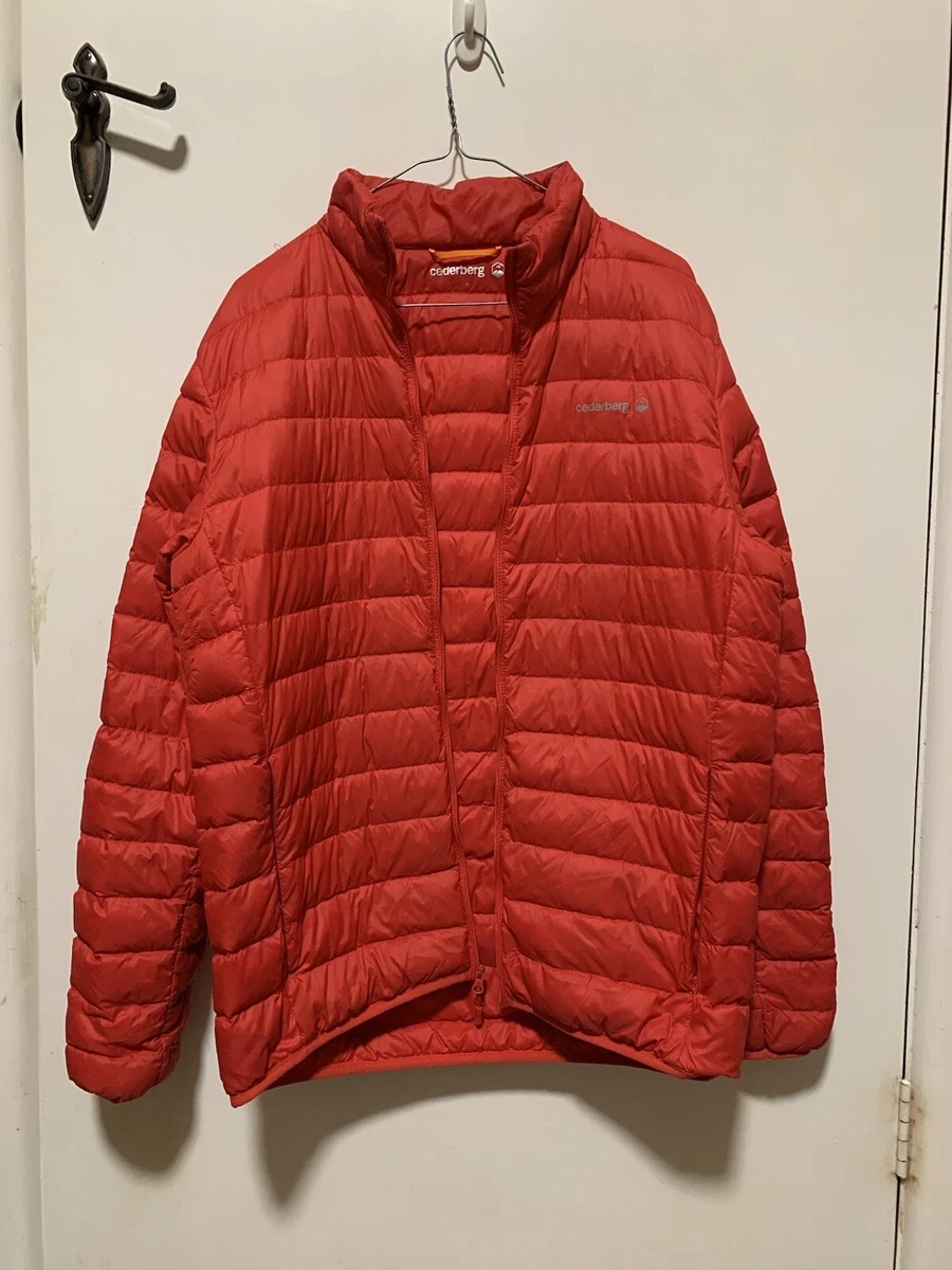 Cederberg 700 Lightweight Super Goose Down Red Puffer Jacket Size