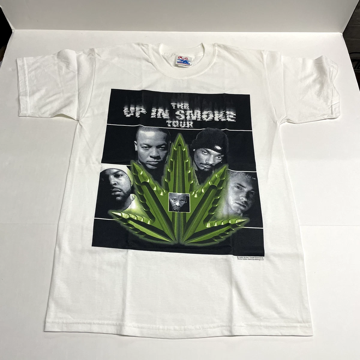 Vintage 2000 The Up In Smoke Tour Dr. Dre Snoop Dogg White T Shirt Sz M Eminem