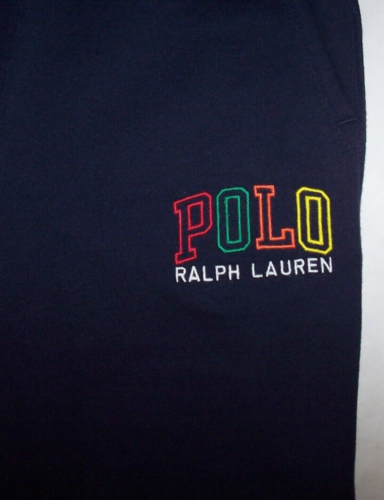 Polo Ralph Lauren polaire tendance bleu marine brodé LOGO short garçon 3/3T PONY neuf avec étiquette