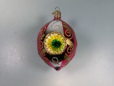 Vintage Old World Christmas Mouth-Blown Glass Ornament with Hand-Painted Details