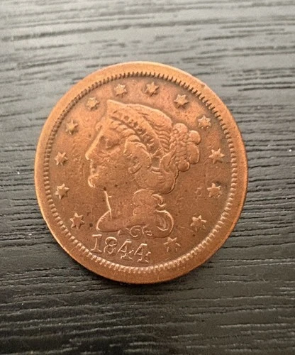 Photo of a 1844-P Large Cent from an eBay listing that sold on Jul 22, 2026