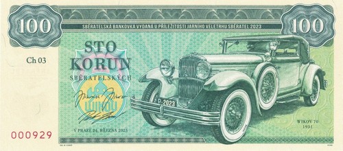 Czechoslovakia; 100 & 200 Korun; 2023 Vaclav Zapadlik Set x2 UNC; Gabris Matej - Imagen 3 de 6