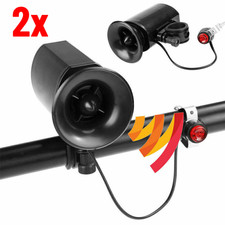 2X Bicycle Electric Horn 6 Sound Loud Bicycle Bell Ring Speaker Siren