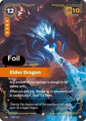 Foil Elder Dragon (Alternate Art) - 118a/219 - NM - Unleashed