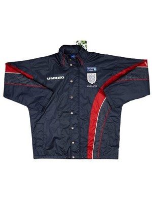 Vintage England Umbro Padded Bench Coat 1998 00 Training Jacket Size M