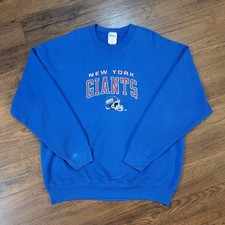 Vintage Pro Player New York Giants Mens Crewneck Sweatshirt Blue 2XL NFL USA