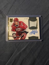 2013-14 DOMINION PATCHES AUTOGRAPHS JARED STAAL ROOKIE PATCH AUTO #17/99 AP-4S