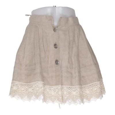 Bavarian Couture, Rock, Größe: S, Beige, Leinen, Sonstiges, Damen #Won