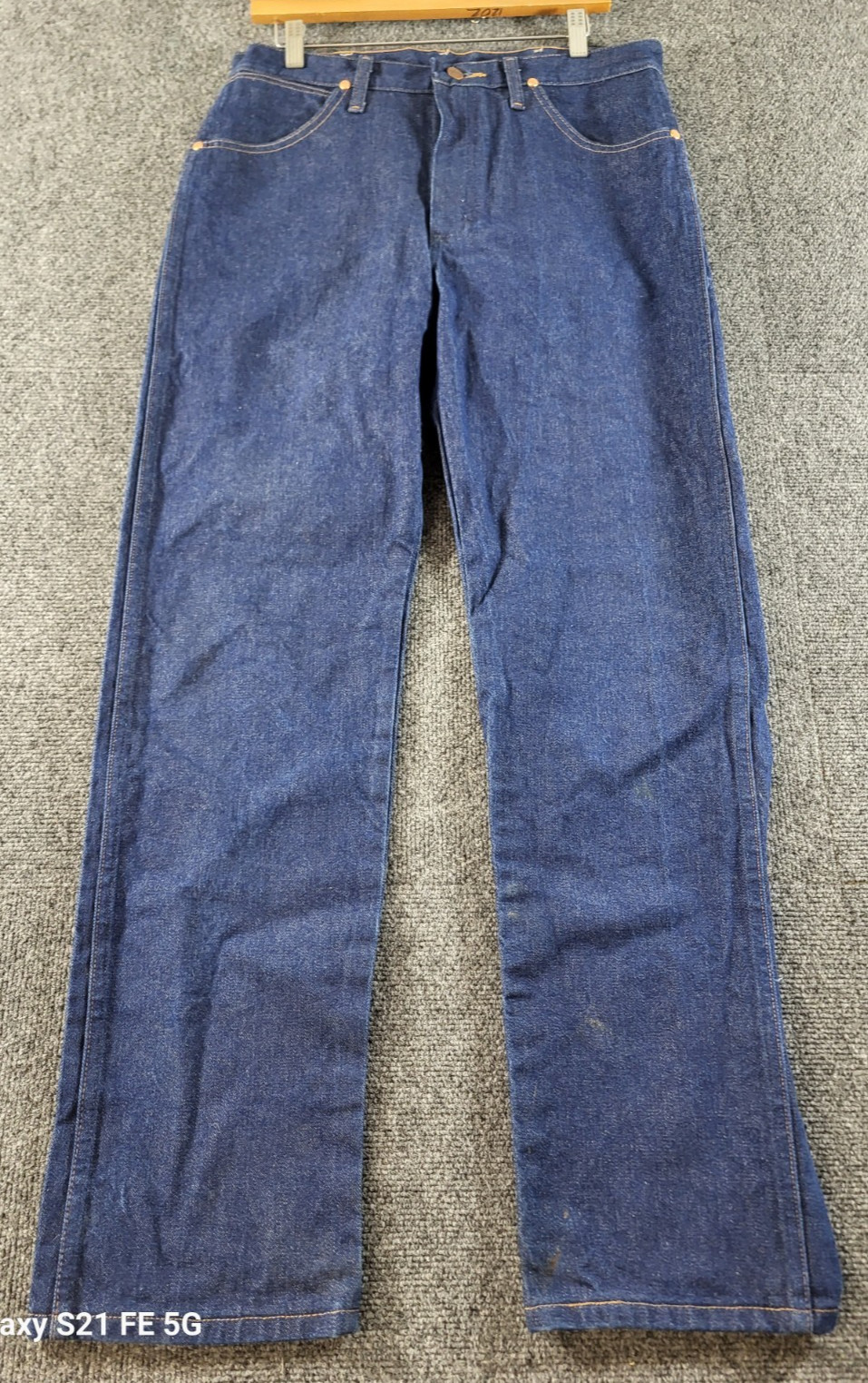 Mens 33x32 Dark Wash Western Ranch Wear Cotton