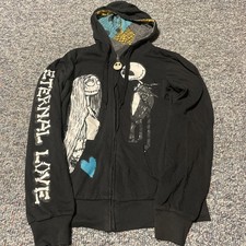 Woman  s Nightmare Before Christmas Zip Up Hoodie Eternal Love Reversible Small