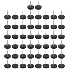 100Pcs Nail-On Furniture Glides 13.5mm Dia Table Chair Sofa Leg Floor Protectors