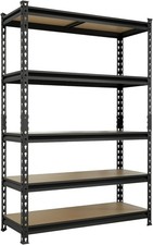 5 Shelf Heavy Duty Metal Muscle Rack Garage Shelving Storage 48"W x 18"D x 72"H