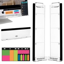 Monitor Memo Boards for Computer, Set of 3 11.9 x 3.2 inches, Transparent