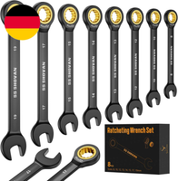 8TLG RatschenschlüSsel Set 8-19 Mm, RingmaulschlüSsel MaulschlüSsel Set