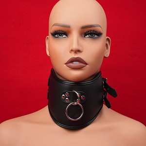 Bondage PU Leather Neck Collar BDSM Couples Cosplay Restraints Game Women Adult