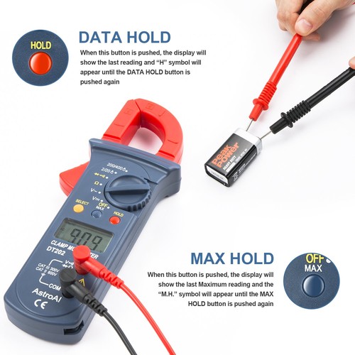 AstroAI Digital Clamp Meter & Multimeter Set - 2000 Counts Electrical Testers