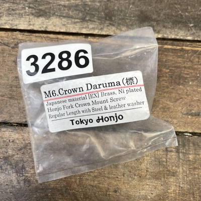 #ad Tokyo Honjo M6 Crown Daruma Fork Crown Mount Bolt Fender Nut Washer Silver 15g $19.99