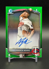 2025 Bowman Andrew Morris True Green Refractor 1st Auto Autograph #/99 | Twins